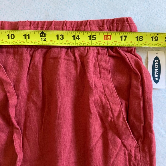 New old navy linen blend wide leg pants with a flaw - Picture 6 of 7